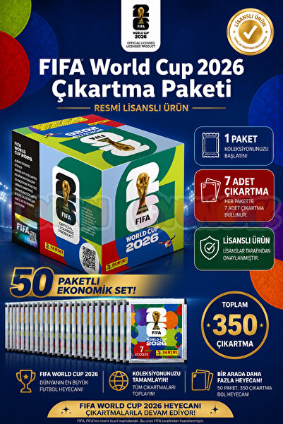 Doğan Oyuncak Dünyası Panini World Cup Stickers 50 Pack - Fifa World Cup 2026...