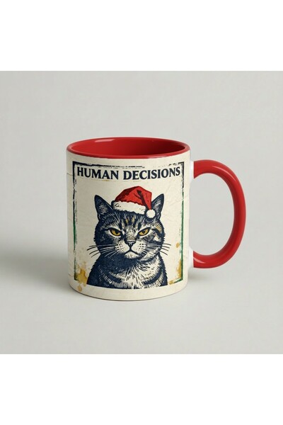 Petgifts Cana Cadou Personalizat Amuzanta Cu Mesaj Human Decisions - Ceramica...