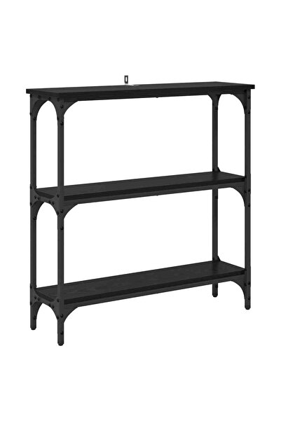 vidaxl Masă de consolă Stejar Negru 75 x 22,5 x 75 cm Lemn compozit