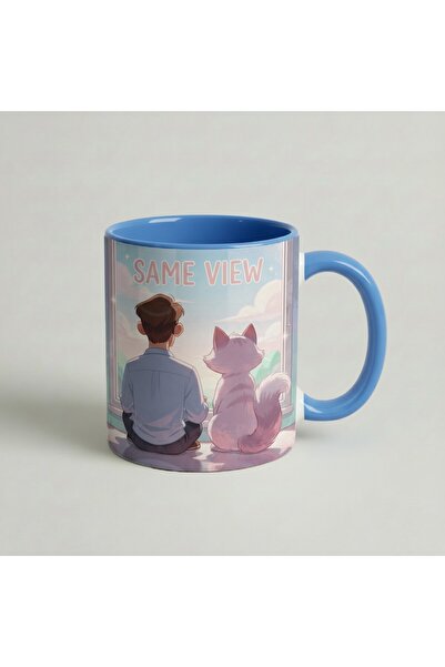 Petgifts Cana Cadou Personalizat Amuzanta Cu Mesaj Same View - Ceramica 330 Ml