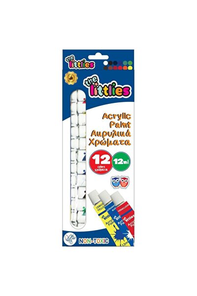The Littlies Σετ Ακρυλικών Χρωμάτων 12 Χρώματα 12ml