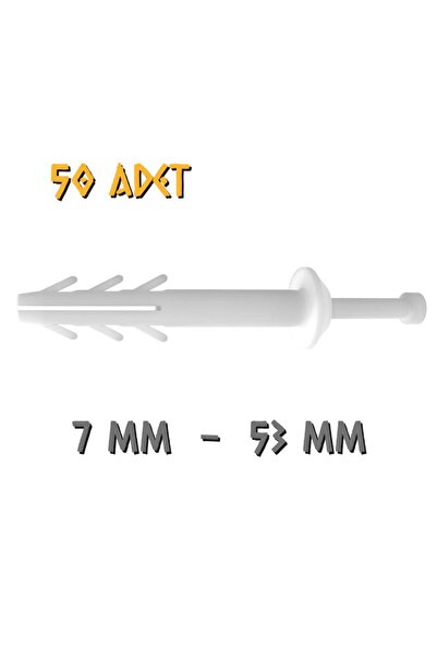 MADE Extra Plastik Çivili Korniş Montaj Dübeli 7 mm. - 50 Adet