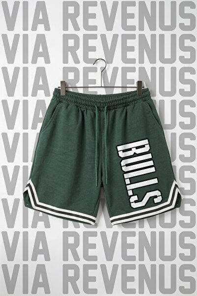 Vordevia Pantaloni scurți de antrenament sportiv unisex, cu imprimeu Bulls și...