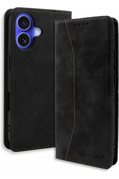 Other Bodycell Book Συνθετικό Δέρμα / Δέρμα Μαύρο (iPhone 16 Plus) Κωδικός: B...