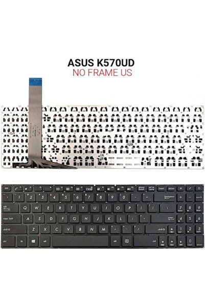 ASUS Πληκτρολόγιο φορητού υπολογιστή για K570UD χωρίς πλαίσιο και αγγλική (US...