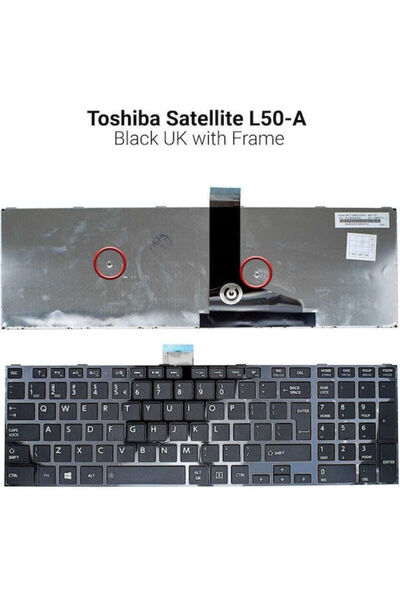 Toshiba Πληκτρολόγιο φορητού υπολογιστή για Satellite L50-A K197