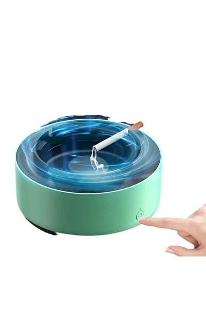 SelfTekno Scrumiera din Plastic Gri Negru cu Sistem Automat de Curatare a Aer...
