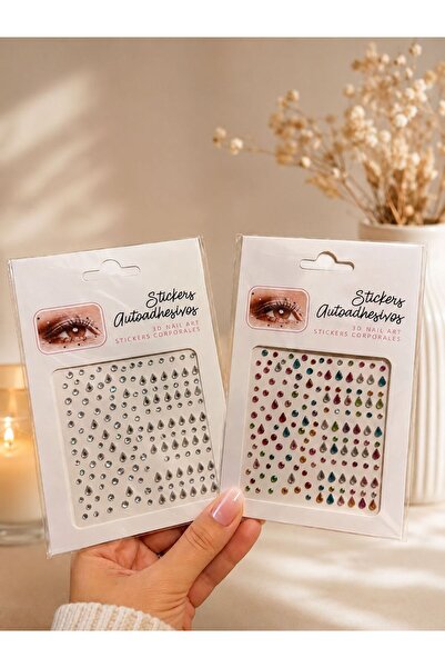 Green Saç Yüz Vücut İçin Kendinden Yapışkanlı Sticker Aksesuar