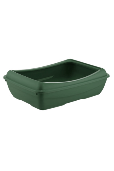 MIAU MIAU Котешка тоалетна с лопатка, зелена, 49.5x37.5x15 см