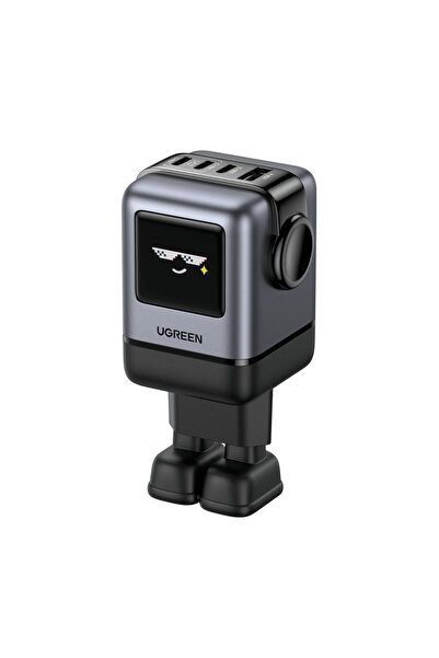 Ugreen Încărcător rapid Uno 100W GaN, 3x USB-C, 1x USB-A, Negru Gri
