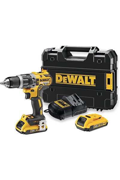 Dewalt 18V 13mm Brushless Hammer Drill Driver Set with Extra Battery, 1700 RP...