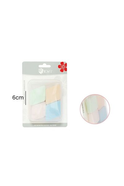 idei Set 4 Bureți Machiaj Pătrați Pastel, Bureți Uscat și Umed pentru Fond de...