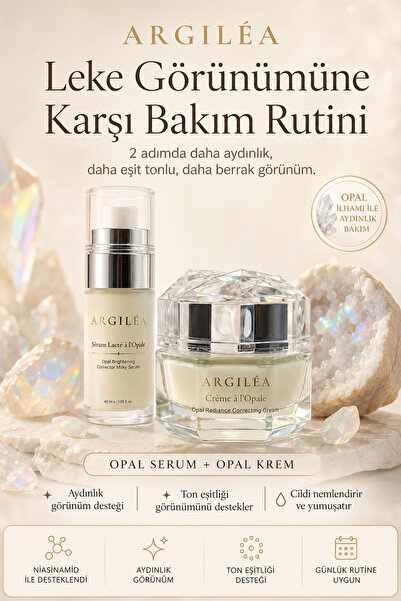 Argilea Leke Karşıtı Bakım Seti | Opal Serum + Opal Krem