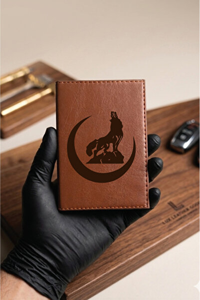 Yalıgraf Reklam Tabela Bozkurt Crescent Brown Tan Leather Stitched Vehicle Li...