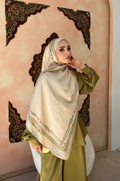 KUQOS شال قطني من الجاكار بنمط النبلاء