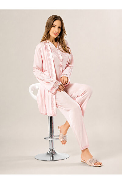Xses Dantel Detaylı Lohusa Pijama Takımı