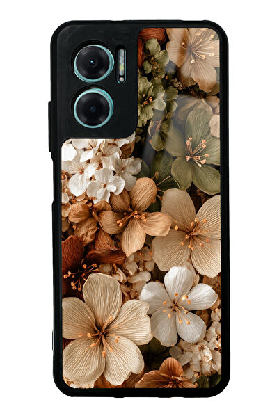 Spoyi Xiaomi Redmi Note 11E Güz Buketi Tasarımlı Glossy Telefon Kılıfı