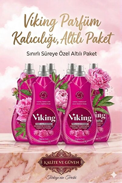 Viking Konsantre Çamaşır Yumuşatıcı Dynamic 1440 Ml - 6 Adet