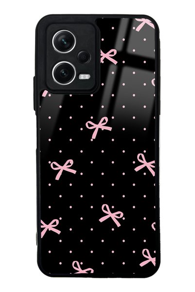 Spoyi حافظة هاتف Xiaomi Redmi Note 12 5G بتصميم شريط وردي لامع
