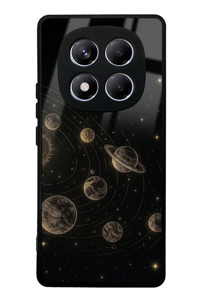 Spoyi Xiaomi Redmi Note 14 Pro 4g Golden Orrery Design Glossy Phone Case
