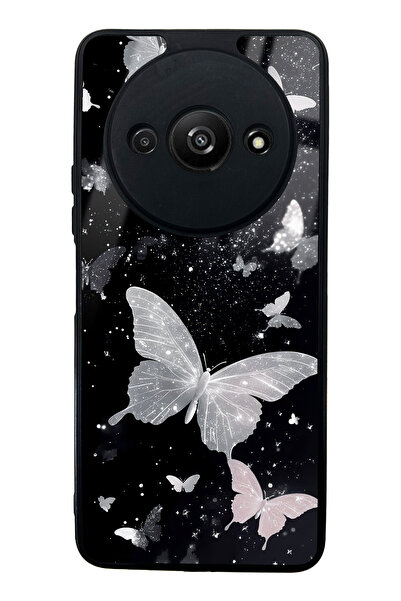 Spoyi Xiaomi Redmi A3 Kelebek Tasarımlı Glossy Telefon Kılıfı