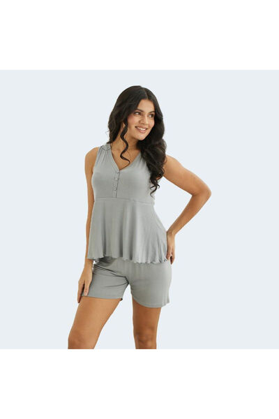 Generic Soft Viscose Pajama Set for Women 2-Piece | Matching Shorts & Loose T...