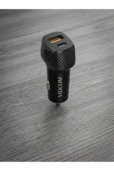 VIDCOM شاحن سيارة من قدرة شحن سريعة تصل إلى 68 واط.يحتوي على منافذ USB و PD