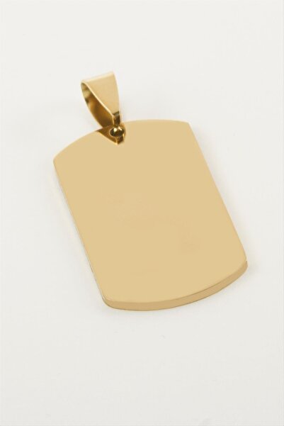 ZERO LAND Shophnrl Engravable Name Steel Pendant (165920) 2X3.5 Cm-Yellow