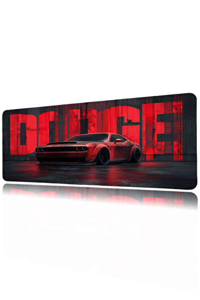 Halura DODGE Araba Dijital Baskılı Oyuncu Mousepad XXL Kaymaz Tabanlı