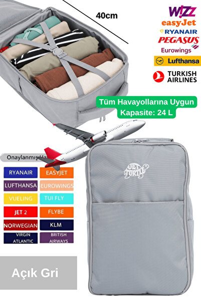 Jet Turtle Rucsac de călătorie 40cm 40x25x15 cm Pegasus, Wizz Air, Ryanair, B...
