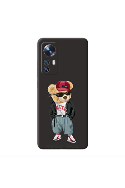 Other Xiaomi Mi 12 Pro Hip hop style Black Colored Silicone TPU Θήκη