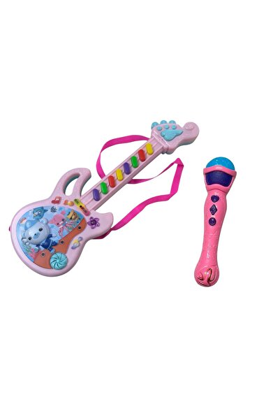 ADIRI SHOP Set muzical copii microfon Singer și chitară electronică, cu sunet...