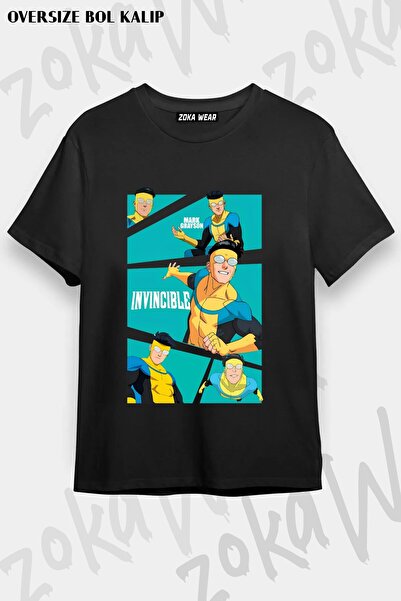 ZOKAWEAR Μπλουζάκι Unisex Loose Fit Invincible v4 με στάμπα