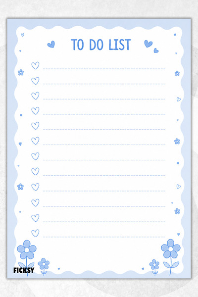 Ficksy To-Do List - A5 - 50 Pages - to Do List - Checklist - Check List - Pla...