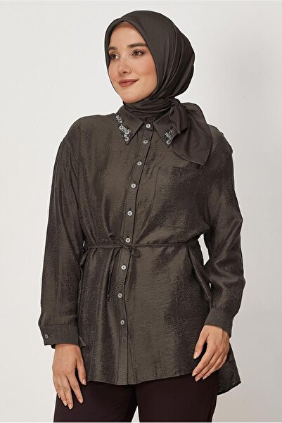 Alvina TUNICĂ JACQUARD CU ȘNURURI 46563