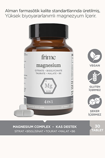 Frime Magnesium Complex |   Daily Magnesium Routine 30 Tablets |   4 in 1 30 ...