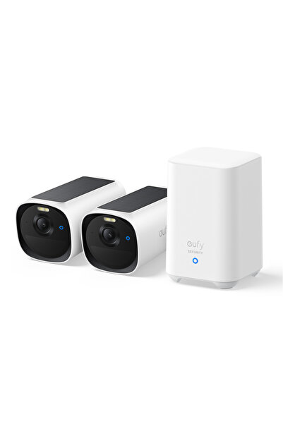 eufy eufyCam E40 Sistem de securitate wireless 2K QHD cu 2 camere și HomeBase 2