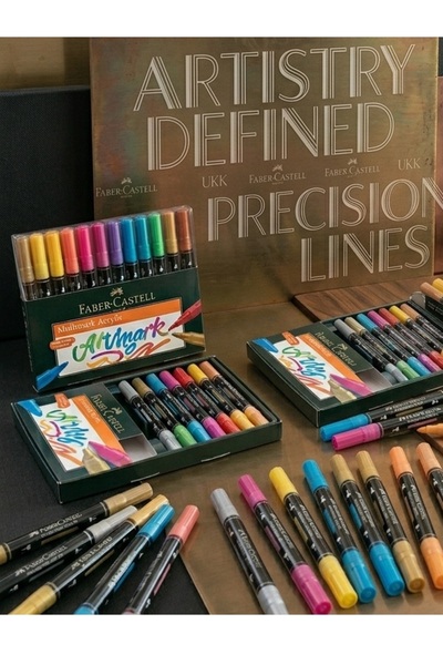 Faber Castell Faber-Castell Multimark Acrylic Dual Tip Marker SARI