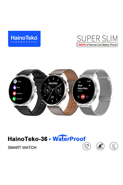 HAINOTEKO -36 Super Slim Waterproof Design Smart Watch with AMOLED Display Bl...