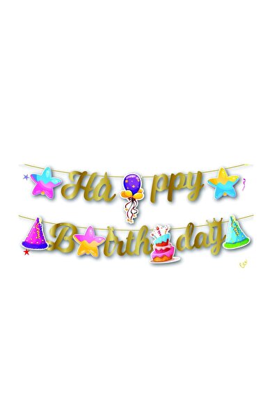 MP Mirific Party Happy Birthday Garland, multicolor, 4.5 m