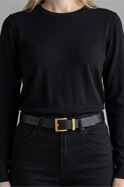 Kemerix 100% Genuine Leather Women's Suit Buckle Belt 2.8 cm Jean Belt Pants ...