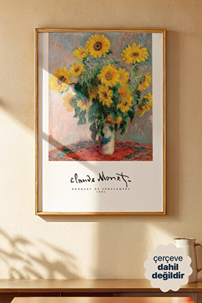 Persona Istanbul Claude Monet "Bouquet of Sunflowers, 1881" - Empresyonist Sa...