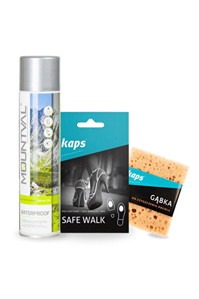 kaps Set 3 in 1, Kaps, Burete de curatat incaltaminte, 400 ml, Impregnare Mou...