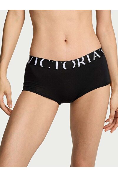Victoria's Secret Logo Detaylı Pamuklu Boyshort Külot