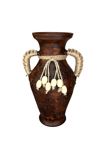 Ceramica Martinescu Amfora ceramica rustica 30 cm – Vaza decorativa pentru fl...