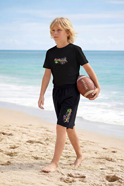 Marina Swimwear Boys' Waiter Swim Shorts – Black, Quick Dry, Water Repellent ...