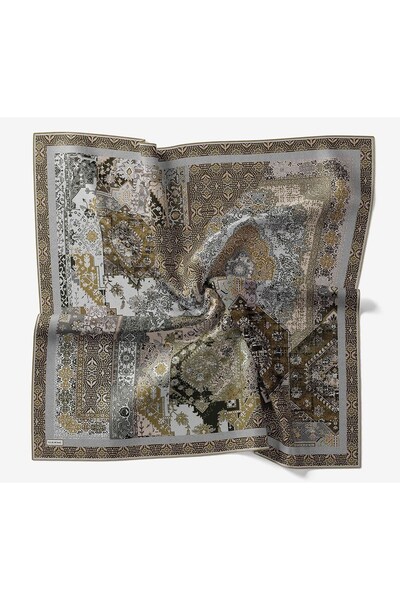 Silk Home وشاح مونار حديث باللون الأخضر الفستقي 90x90