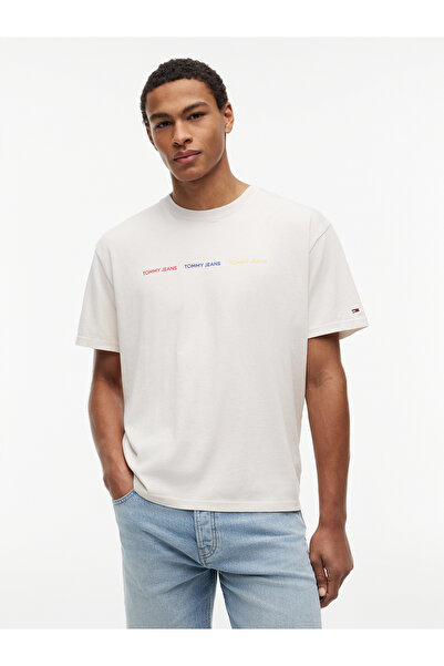 Tommy Jeans White Men T-Shirt