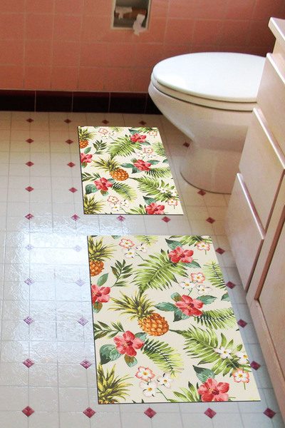 ALANUR Non-Slip, Washable, Digitally Printed 2-Piece Toilet Seat Set |   Rect...