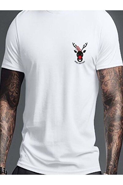 COZYWEAR Men's White Printed T-Shirt